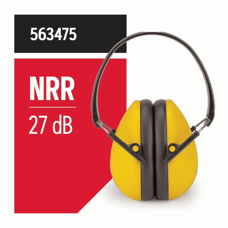 Oregon® Protective Earmuffs, Adjustable Fit, Noise Reduction Rating (NRR) 27 dB, Yellow – Part #563475