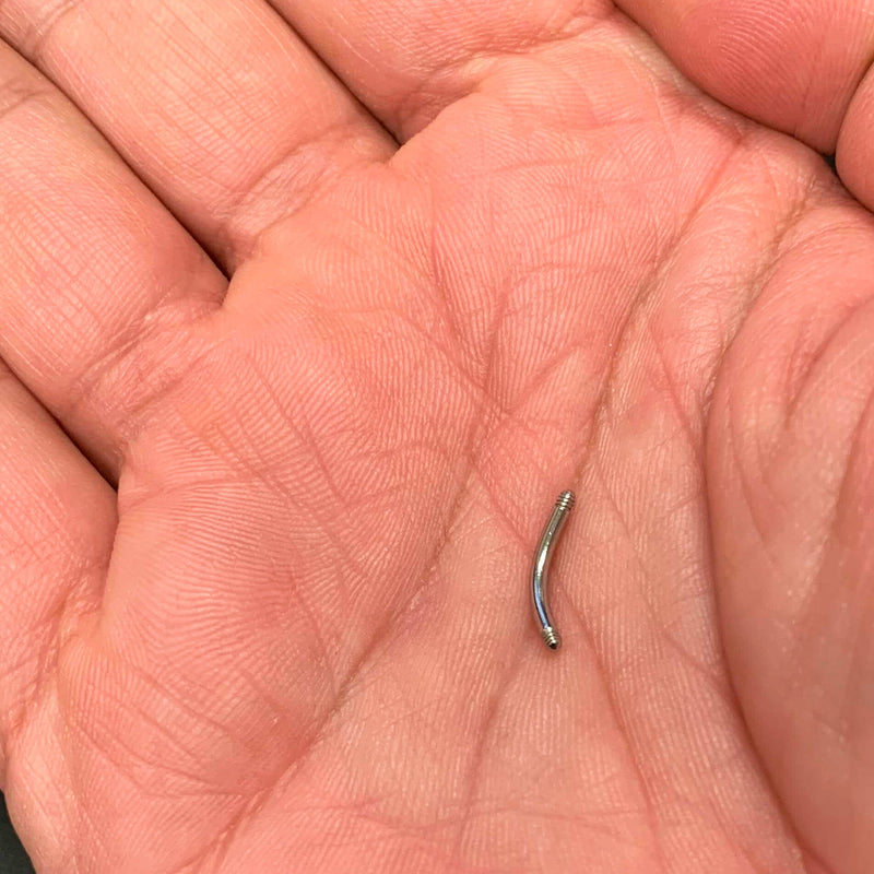 14G 316l Stainless Steel Replacement Curved Barbell 3/8