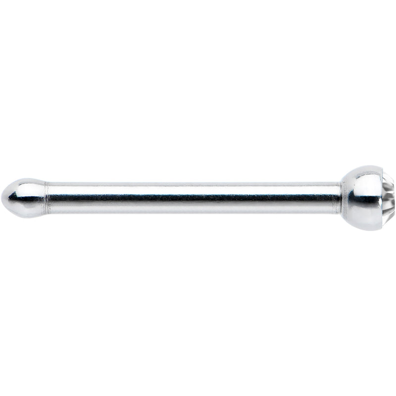 20G Stainless Steel Crystalline Gem Micro Nose Bone