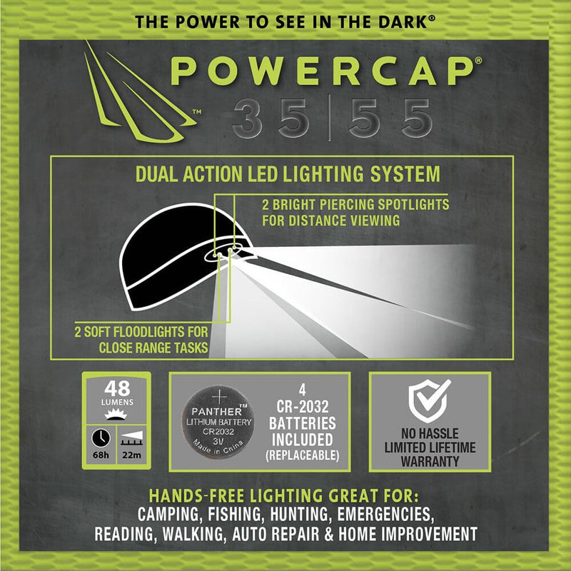 POWERCAP 35/55 Fleece LED Beanie Hat With Lights