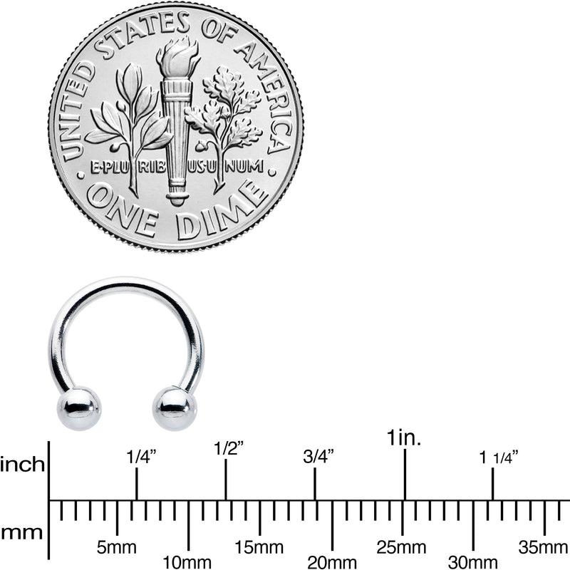 16G 5/16 Stainless Steel Horseshoe Circular Barbell