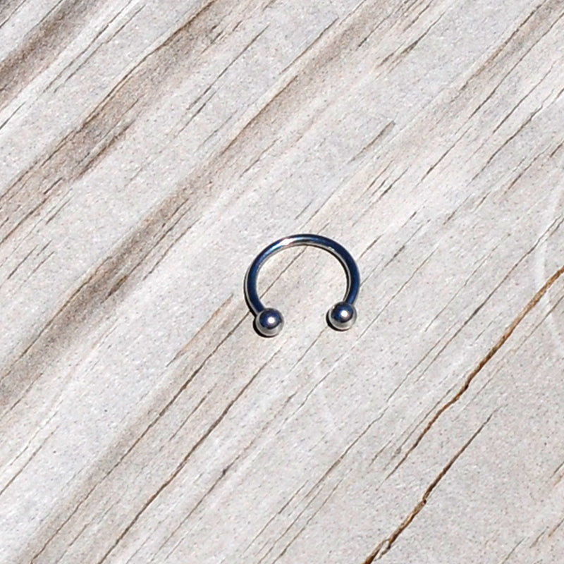 16G STEEL HORSE SHOE Circular Barbell 3/8 3mm