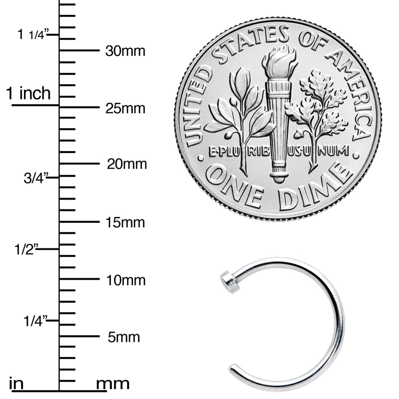 18G Stainless Steel Nose Hoop - 3/8