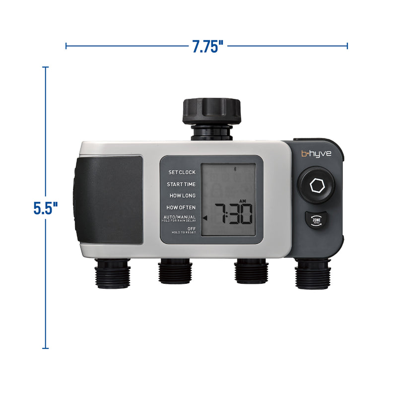 B-hyve XD Bluetooth 4-Outlet Hose Faucet Timer | 24634