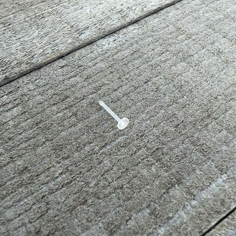20G Clear Flat Bioplast Nose Retainer