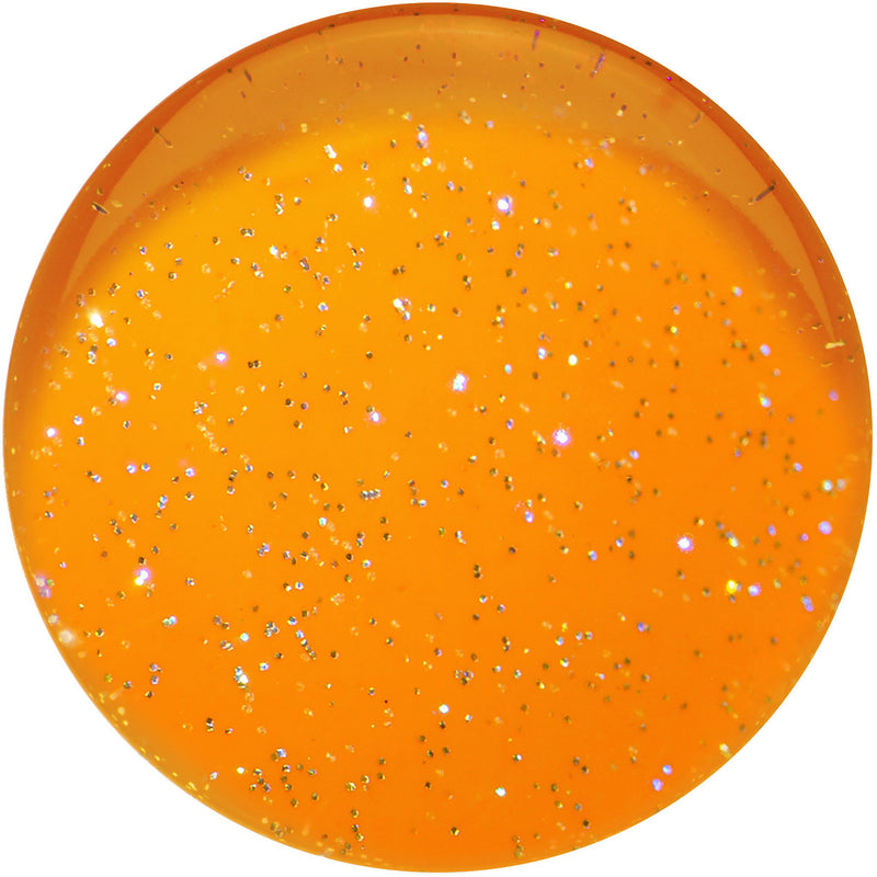 26mm Orange Neon Glitter Saddle Plug