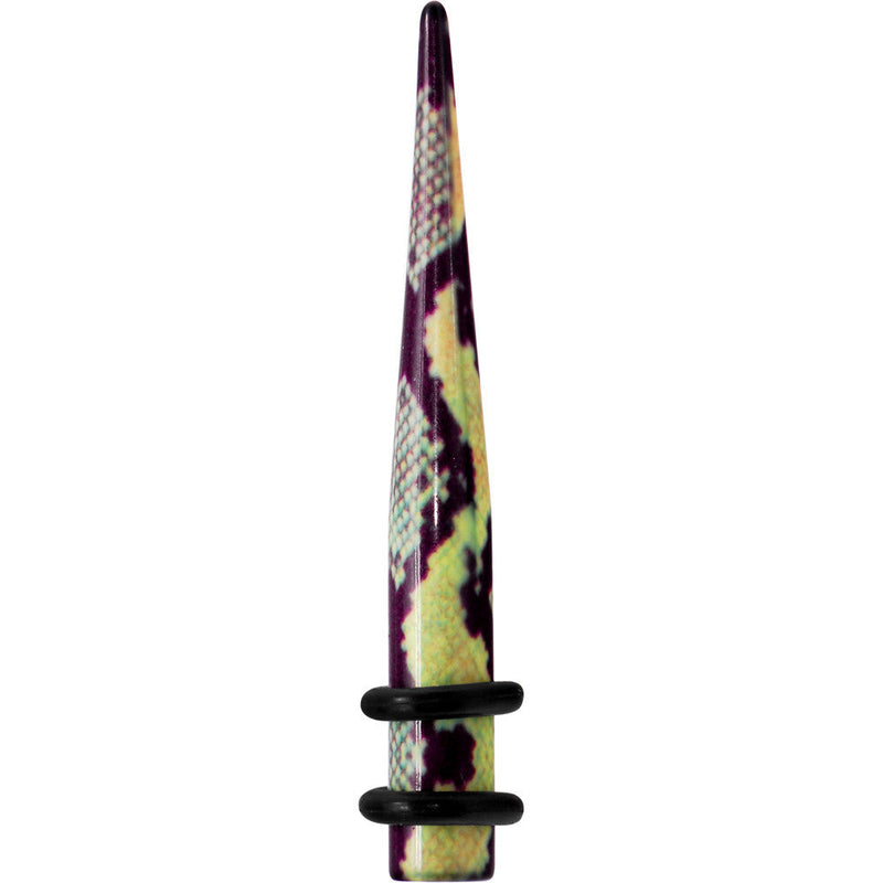 4G Green Snake Skin Acrylic Taper