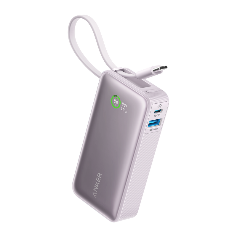 Anker Nano Power Bank (30W, Built-In USB-C Cable)