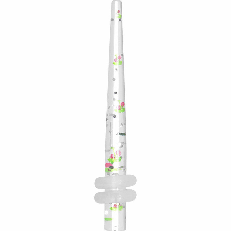 8G Clear Acrylic Glitter Cherry Confetti Taper