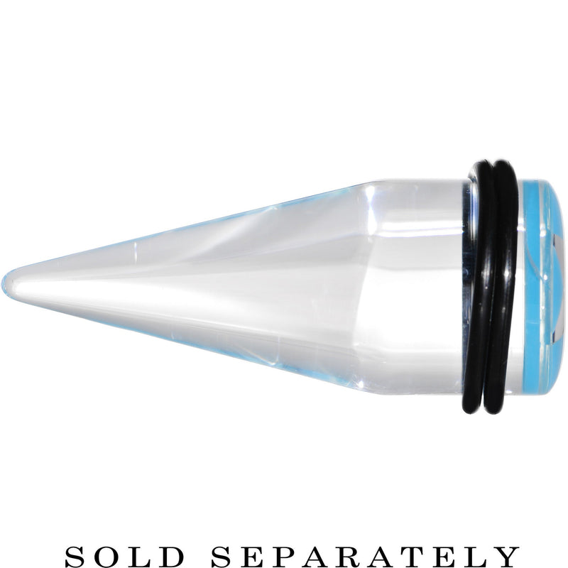 20mm Clear Light Blue Acrylic Wish on a Star Taper