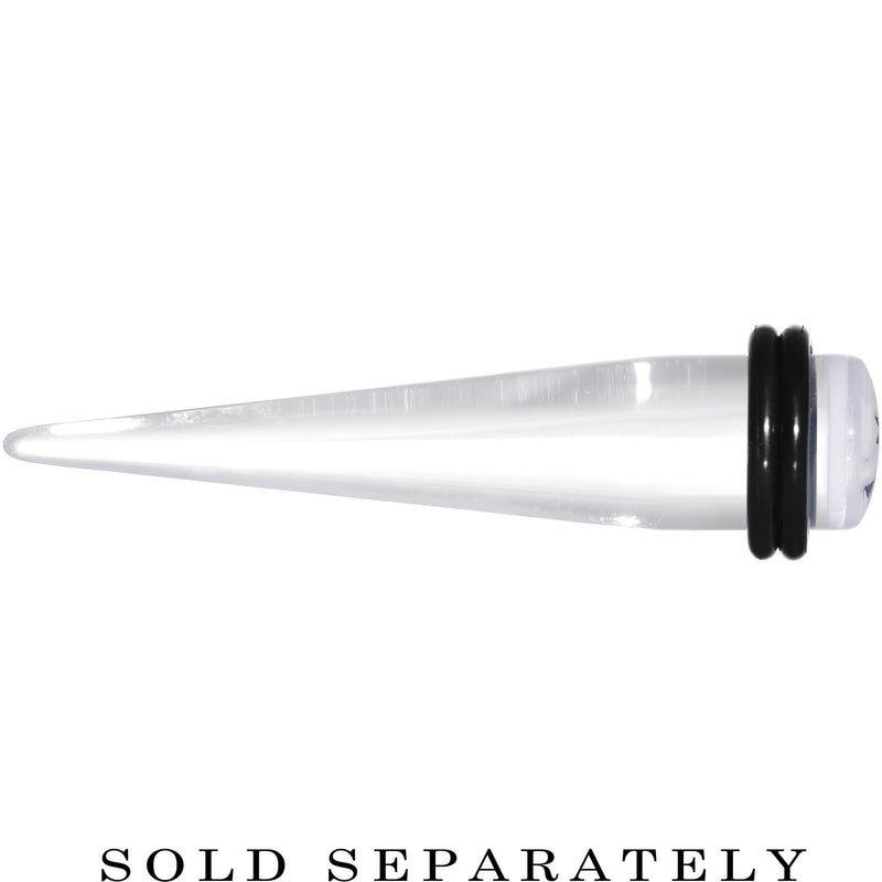 00G Clear White Acrylic Set Sail Nautical Anchor Taper