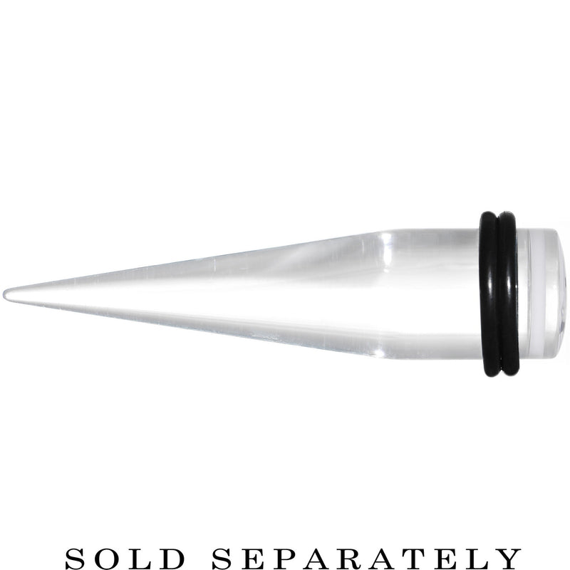 1/2 Clear White Acrylic Set Sail Nautical Anchor Taper