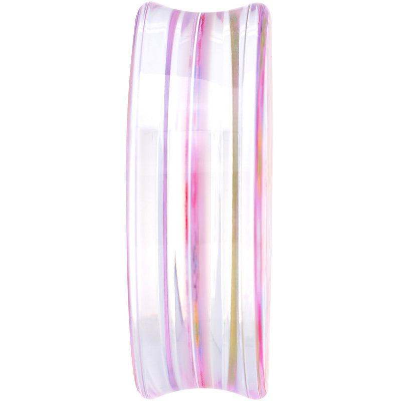 50mm Acrylic Pink Multicolored Flower Power Saddle Plug