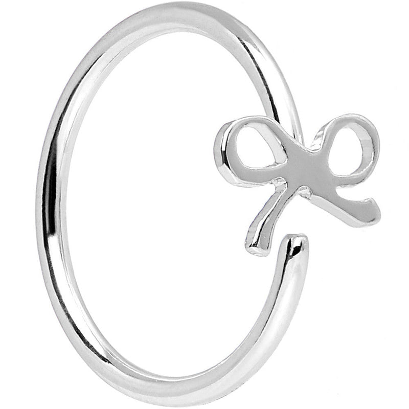 20G 5/16 Stainless Steel Girly Bow Nose Hoop