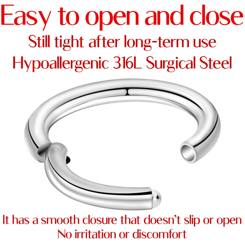 16G 5/16 Stainless Steel Hinged Segment Ring