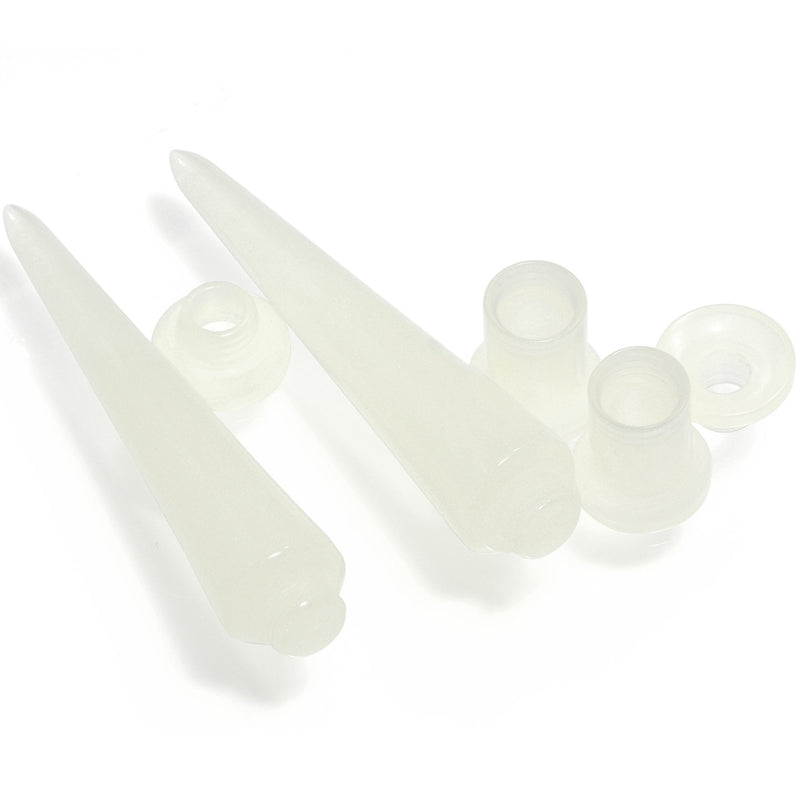 2 in 1 Glow in Dark Interchangeable Screw Fit Plug and Taper Set