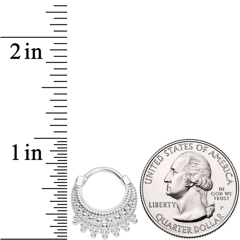 16G 3/8 Debutante Fashion Hinged Septum Ring