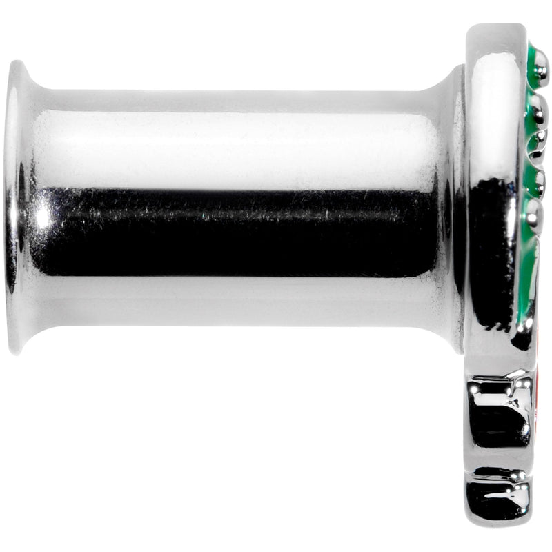 Christmas Wreath Double Flare Tunnel Plug Set 2G to 1 Inch
