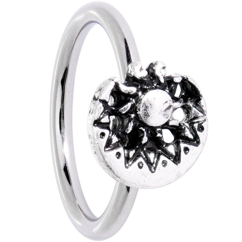 16G 3/8 Moon Cradling the Sun BCR Captive Ring