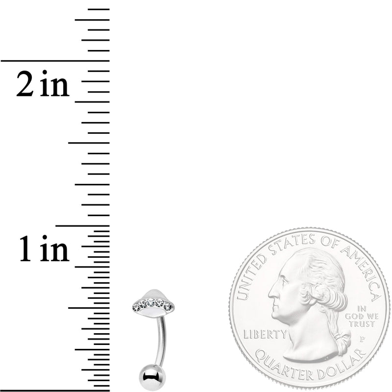 16G 5/16 Alien Spacecraft UFO Curved Eyebrow Ring