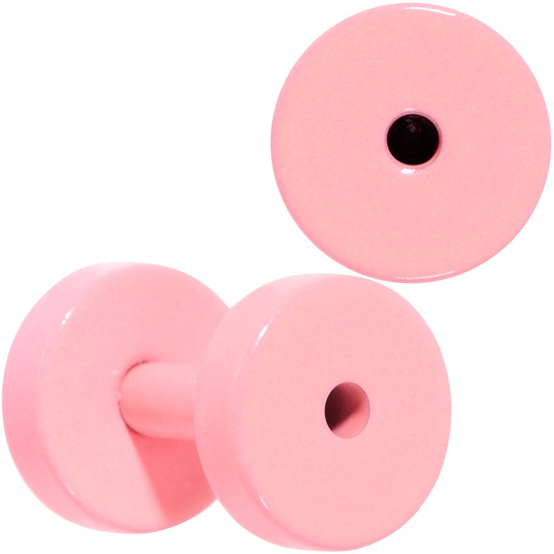 Sweet Pastel Pink Screw Fit Tunnel Plug Set 16G to 19mm