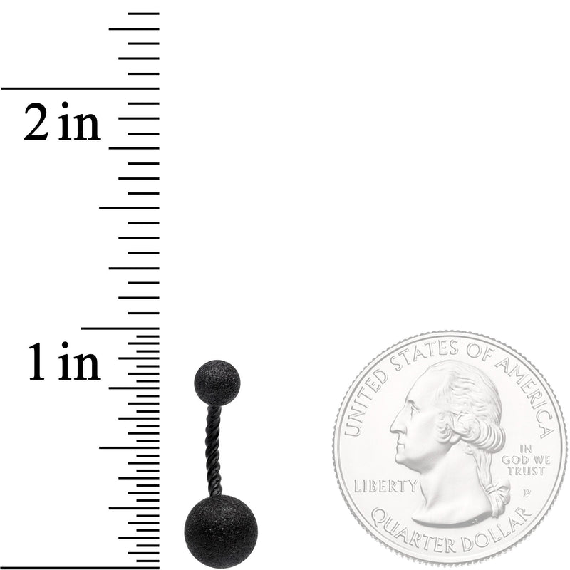 Black Anodized Tastefully Twisted Belly Ring