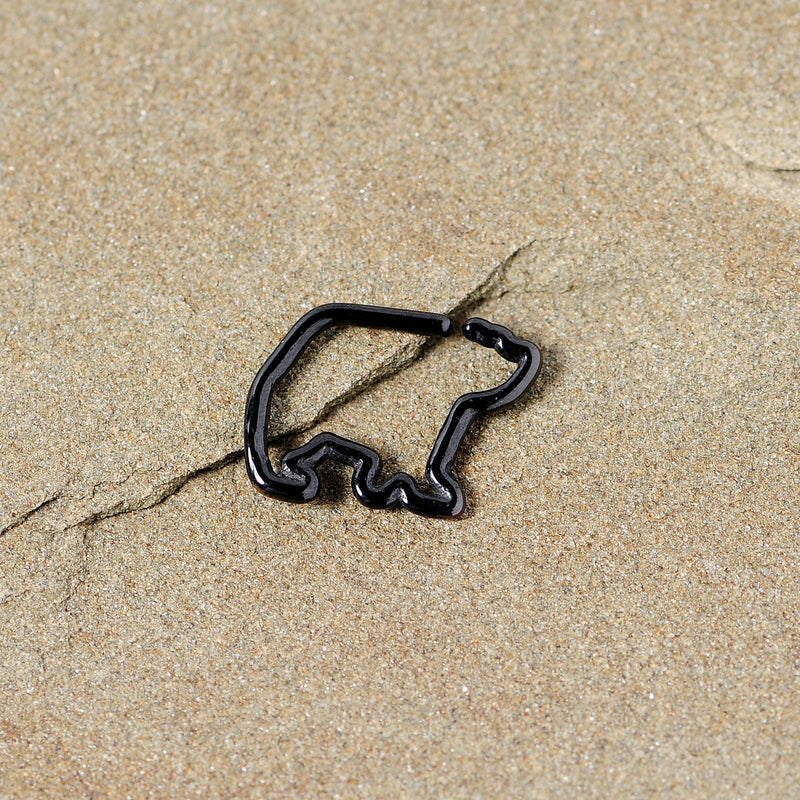 16G 5/16 Black Polar Bear Closure Ring
