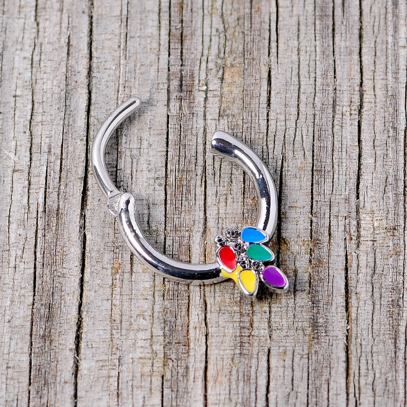 16G 3/8 Christmas Lights Holiday Septum Clicker