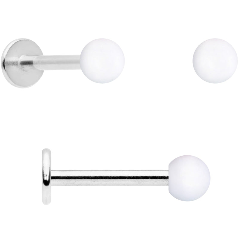 16G 5/16 Pink Peach Matte Labret Monroe Tragus Set of 4
