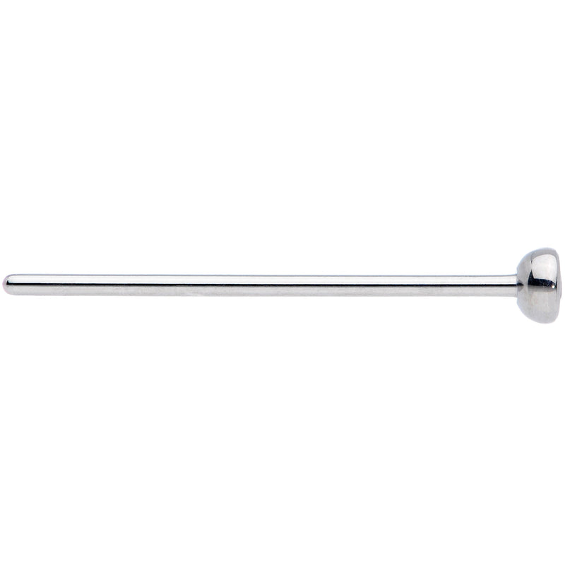 20G 3/4 Clear CZ Gem Grade 23 Titanium Fishtail Nose Ring 3mm