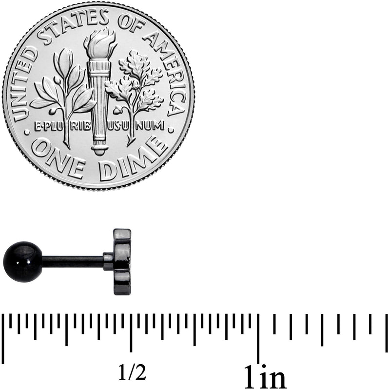 16G 1/4 Black Mouse Cartilage Tragus Earring