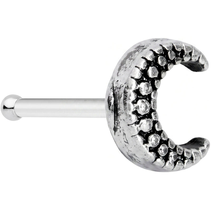 20G 5/16 Textured Crescent Moon Nose Bone