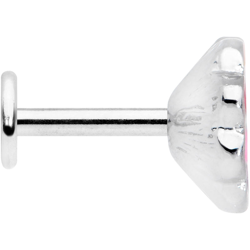 16G 1/4 Rainbow Hippie Flower Labret Monroe Tragus