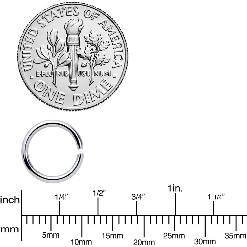 16G 5/16 Steel Mixed Gold Tone Seamless Cartilage Ring Set of 12