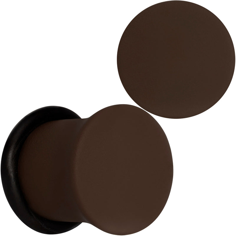 Delicious Dark Brown Matte Acrylic Single Flare Plug Set