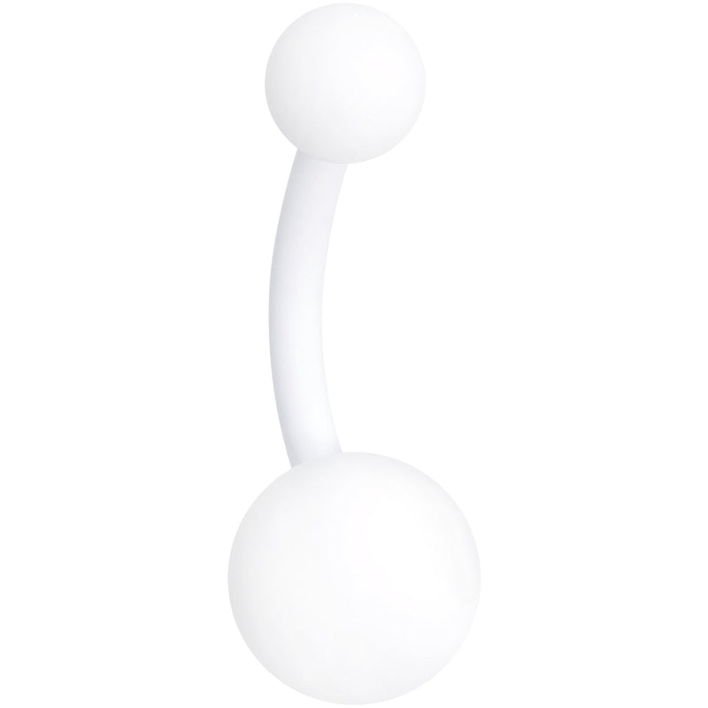 Wonderfully White Matte Belly Ring
