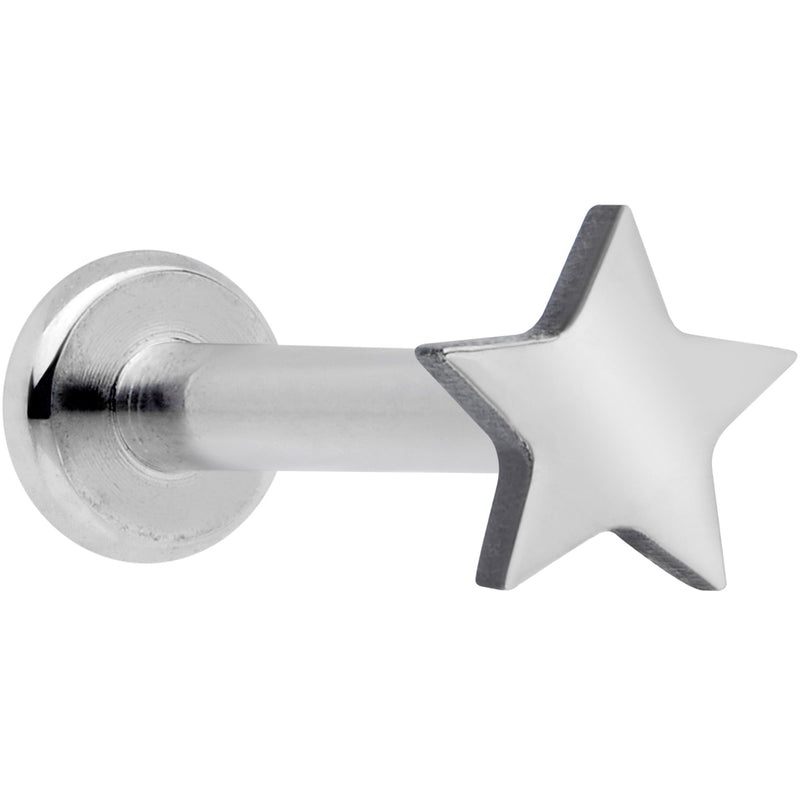 16G 5/16 Star Grade 23 Titanium Internal Thread Labret Tragus