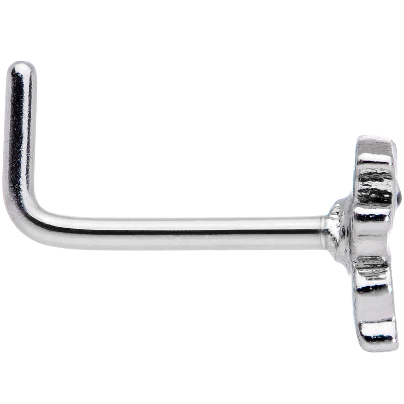 20G 7mm Happy Ghost Halloween L Shaped Nose Ring