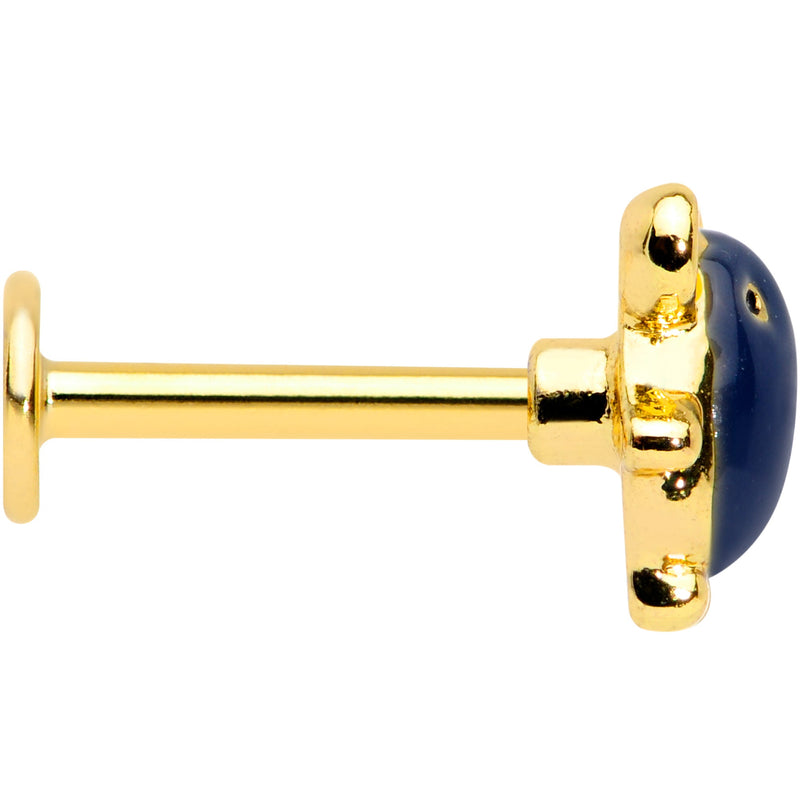 16G 5/16 Gold Tone Black Mouse Labret Monroe Tragus