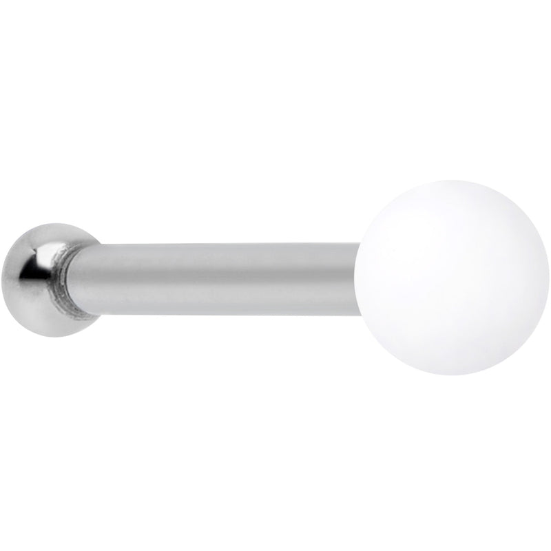 20G 1/4 White Matte 2mm Nose Bone