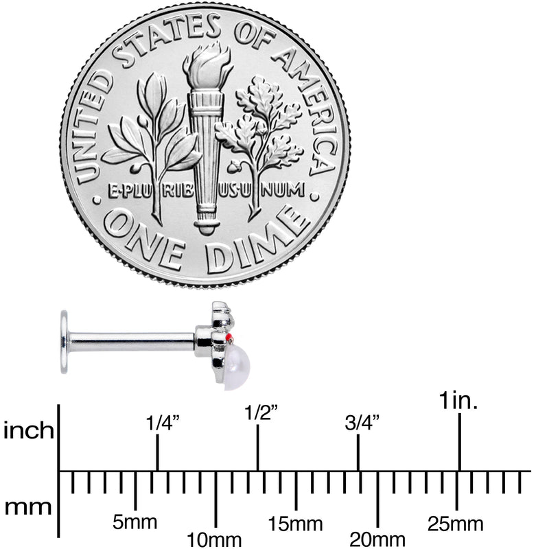 16G 5/16 Pearlescent Orb Snowman Christmas Labret Monroe Tragus