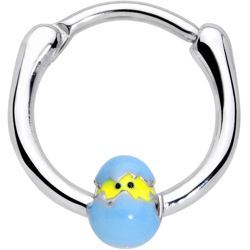 16G 3/8 Blue Easter Egg Chick Cartilage Clicker