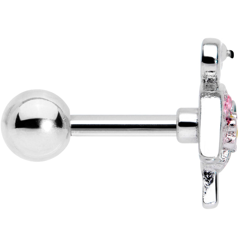 16G 1/4 Pink Gem Funky Flamingo Cartilage Tragus Earring