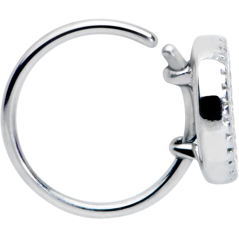 20G 5/16 Iridescent Crescent Moon Nose Hoop