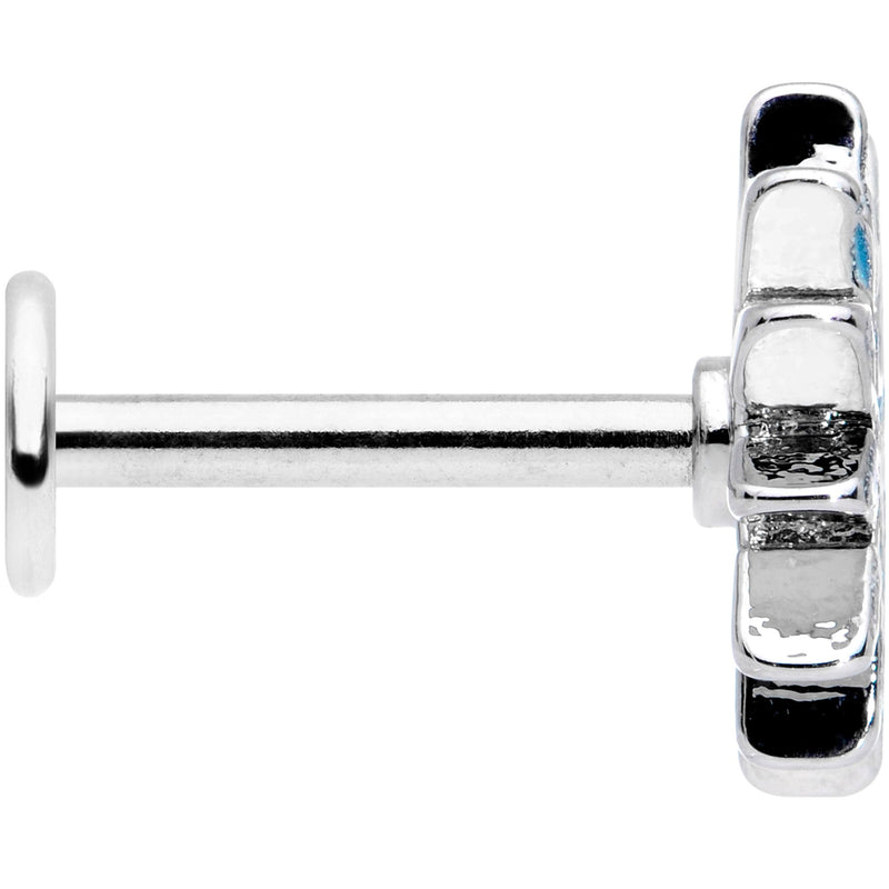 16G 5/16 Blue Winter Snowflake Christmas Labret Monroe Tragus