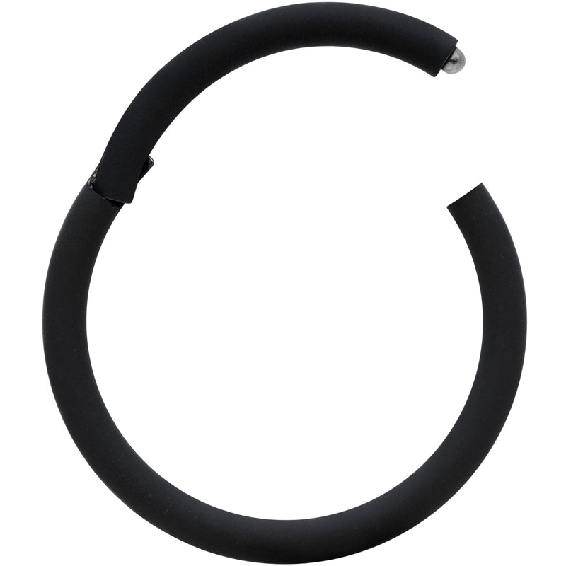 18G 3/8 Black Matte Cartilage Hinged Segment Ring