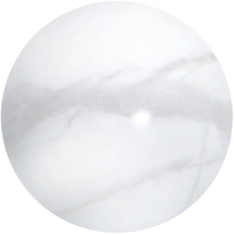 16G 5/16 Elegant White Howlite Internally Threaded Labret Tragus