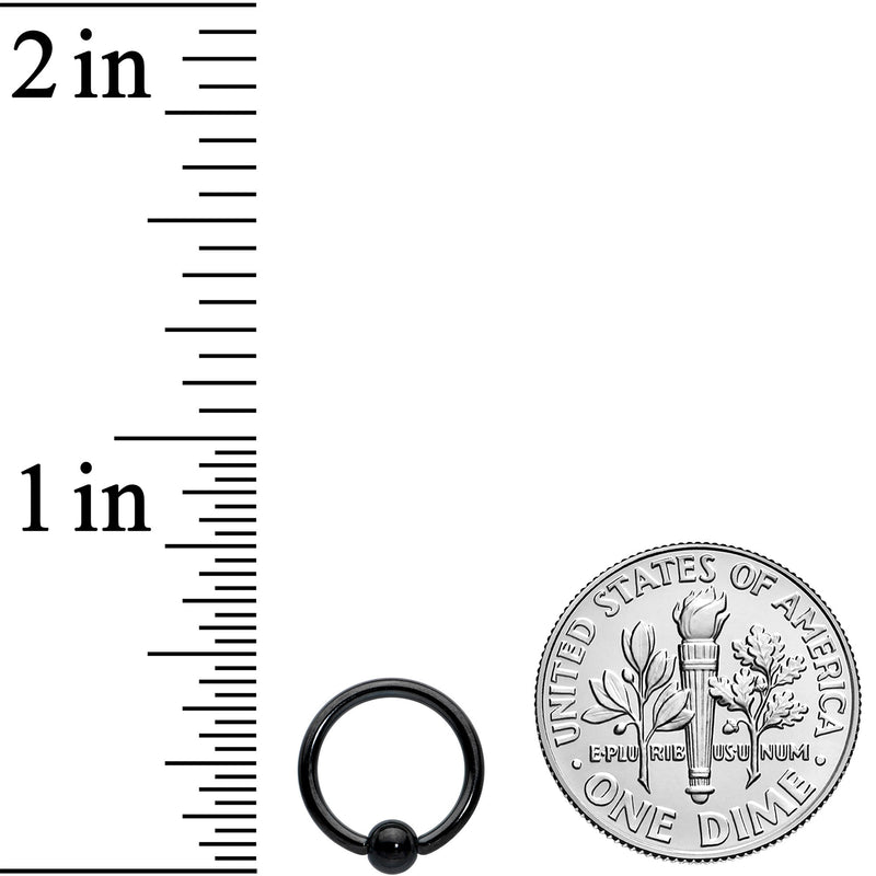 16G 5/16 Black Simple Classic BCR Captive Bead Ring