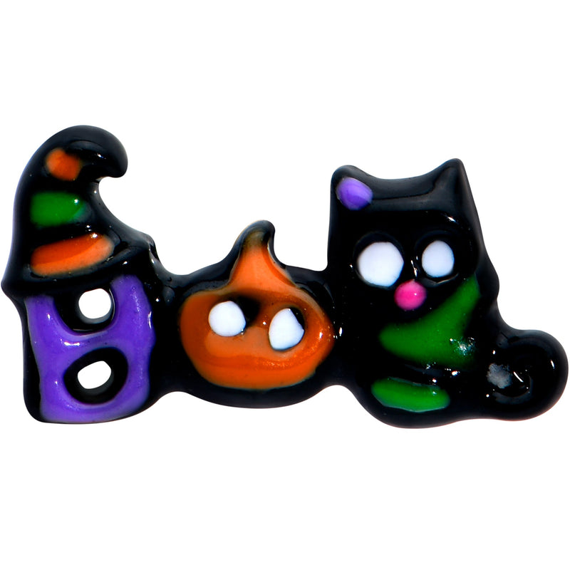 16G 5/16 Black Boo Party Halloween Labret Monroe Tragus