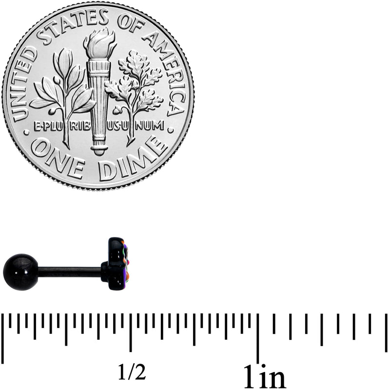 16G 1/4 Black Boo Party Halloween Cartilage Tragus Earring